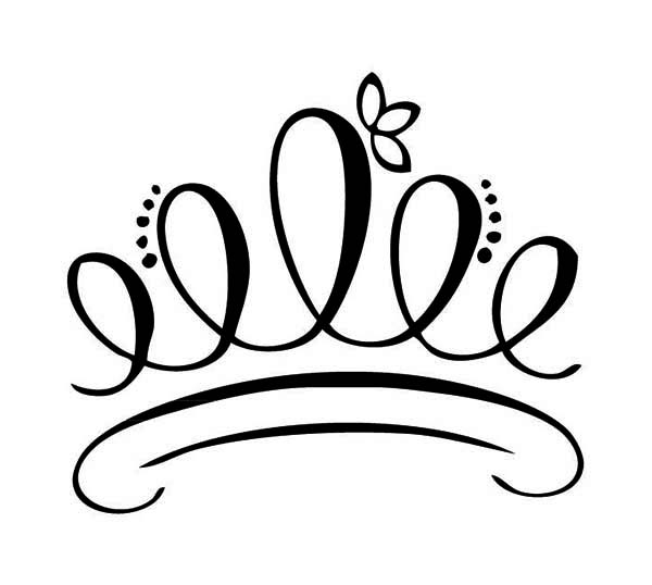 queens crown clipart curved