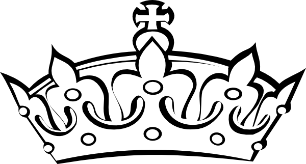 Queen crown crown clipart black and white