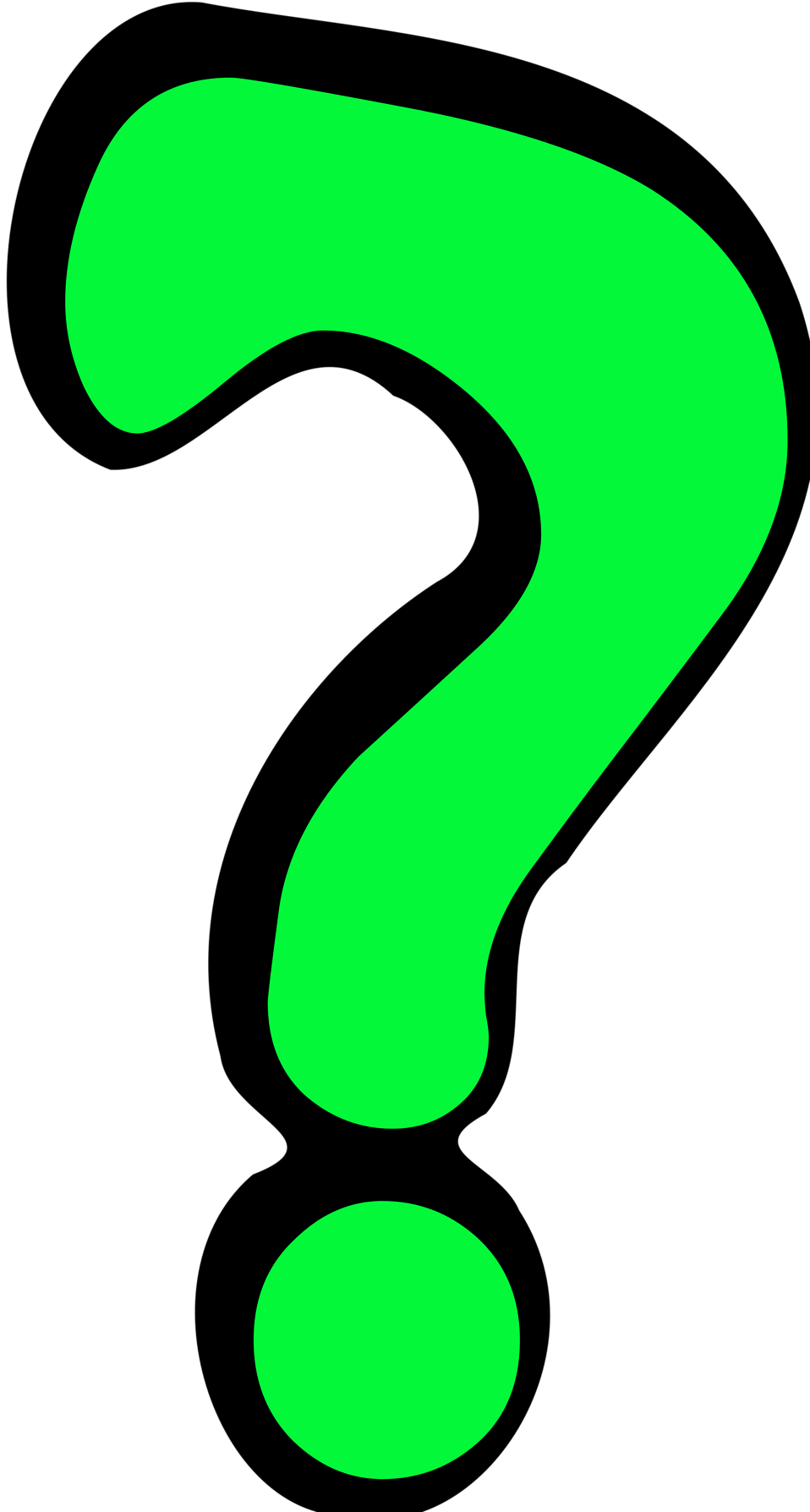 question mark clipart green