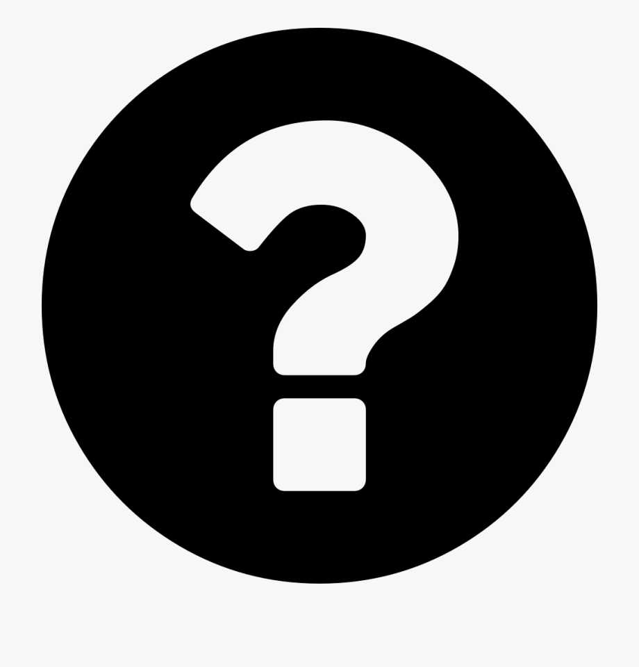Black And White Question Mark Png Transparent Black