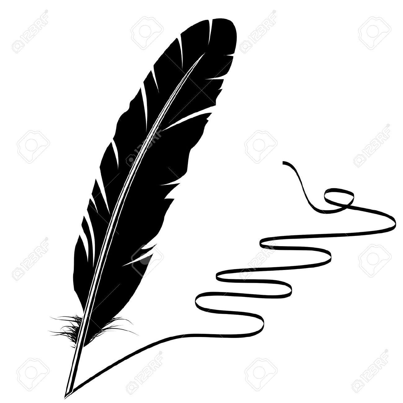 Quill Clipart Black And White