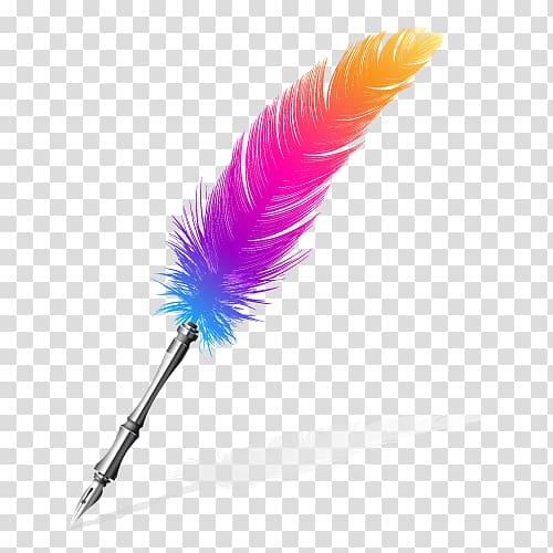 Quill Pen Paper Feather Ink, pen transparent background PNG
