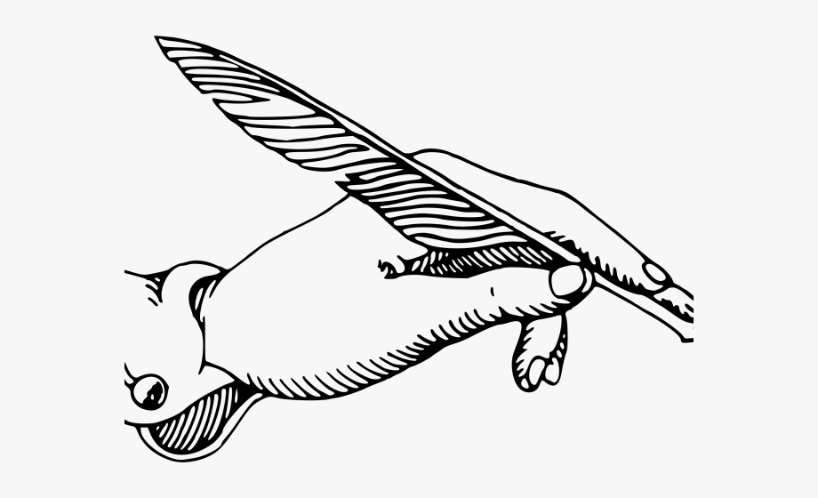 Quill Clipart Hand Holding