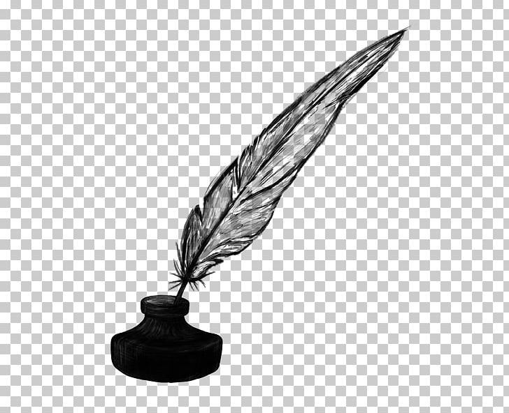 Quill paper inkwell.