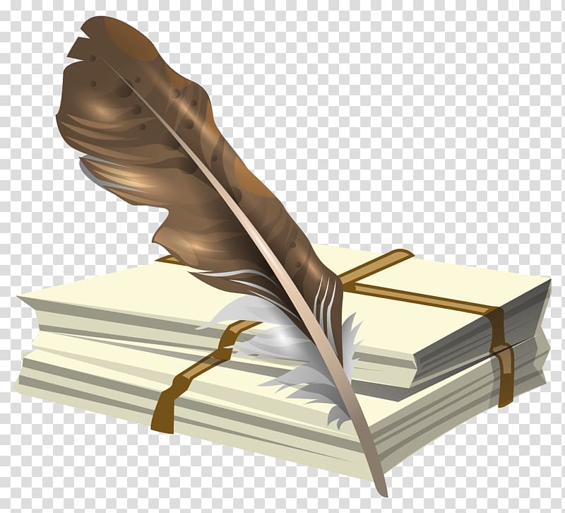Brown quill on top of paper , Letter Alphabet , Old Letters