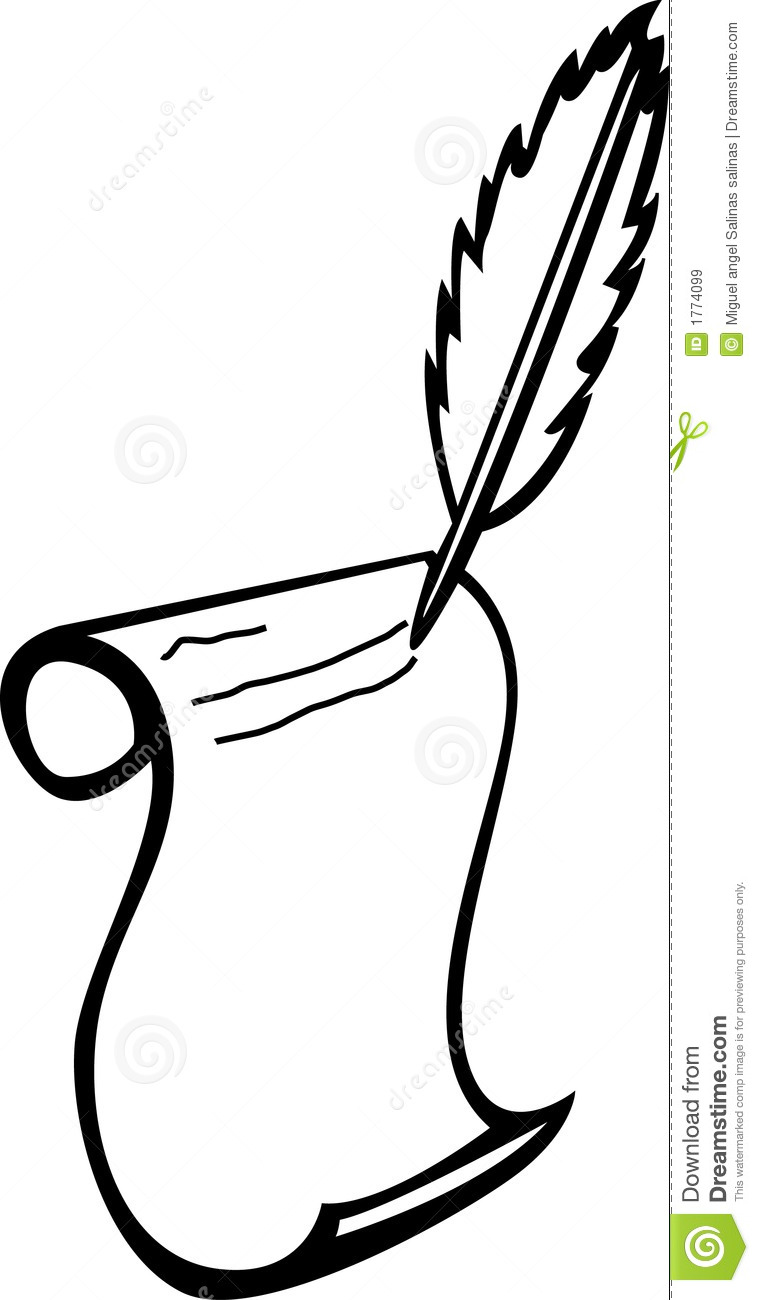 quill clipart paper