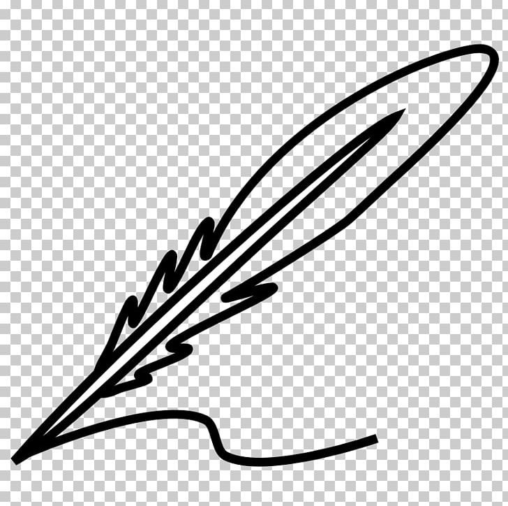 Feather Quill Black And White PNG, Clipart, Artwork, Black