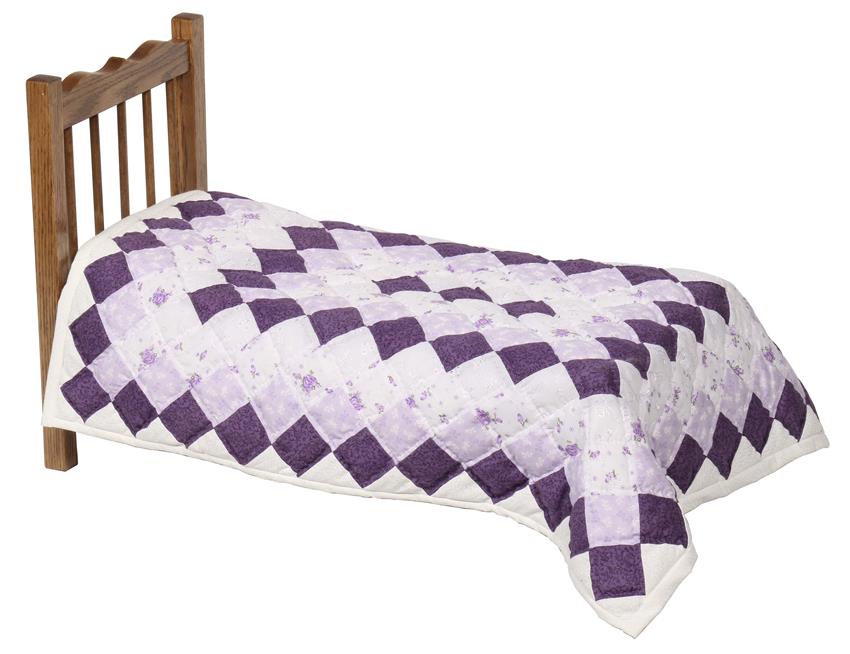 Amish doll bed quilt clipart image