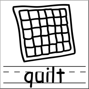 Quilt Clipart Black And White