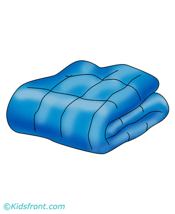 Folded quilt clipart.