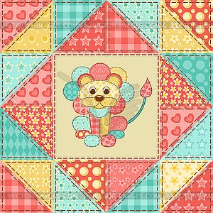 Lion quilt pattern.