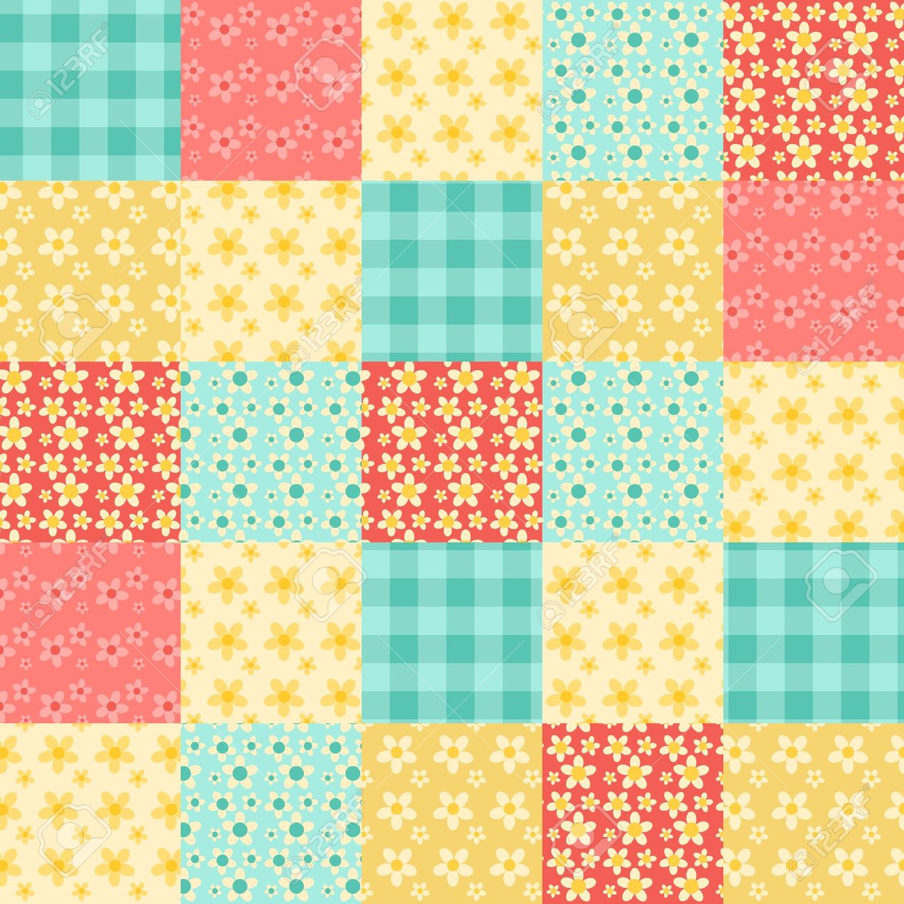 Seamless patchwork pattern.