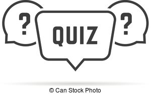 Quiz logo poll questionnaire vector icon with speech bubbles