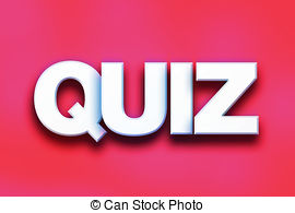 Quiz concept colorful word art Clip Art and Stock