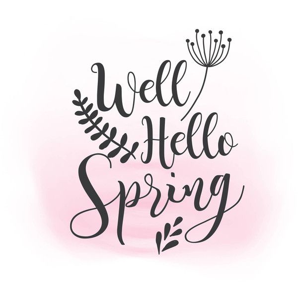 Well Hello Spring SVG clipart, hello spring word quote