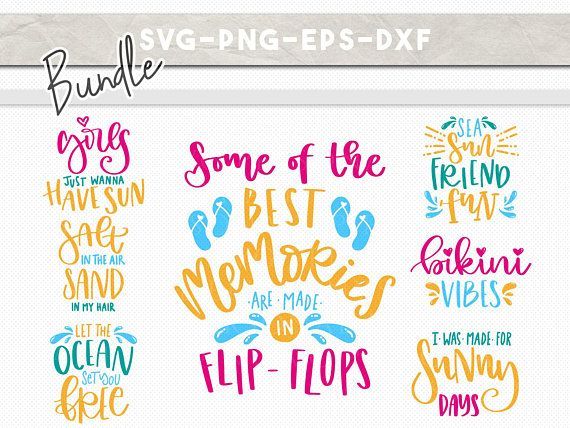 Handmade Quotes summer svg bundle, summer quotes cut files
