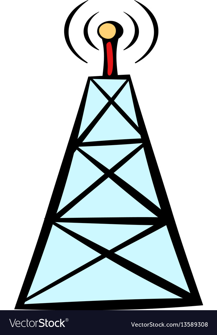 Cell phone tower icon icon cartoon