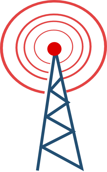 Vector Radio Tower Broadcast Clipart