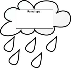 Black And White Raindrop Clipart