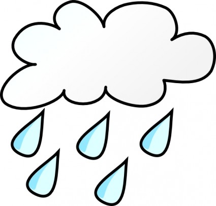 rain clipart black and white weather symbol