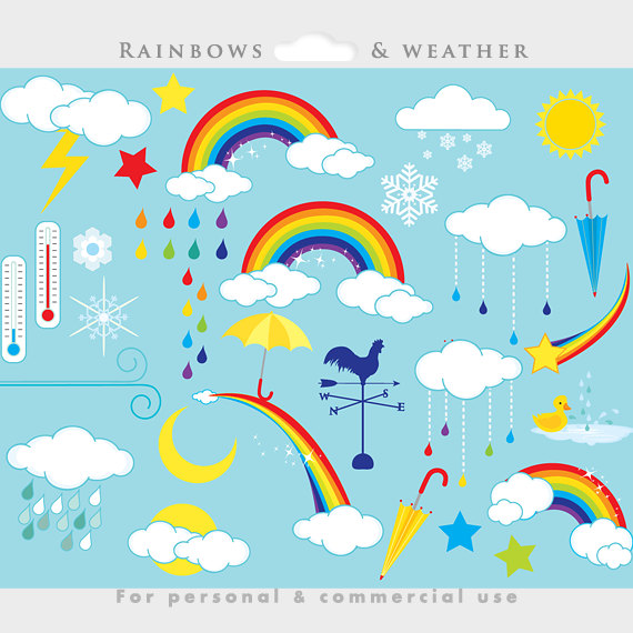 Rainbows clipart weather.