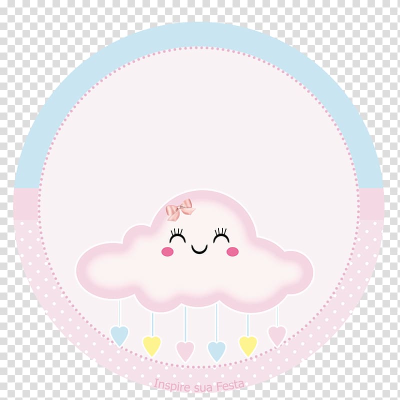 Pink cloud illustration, Rain Blessing Printing Love Baby
