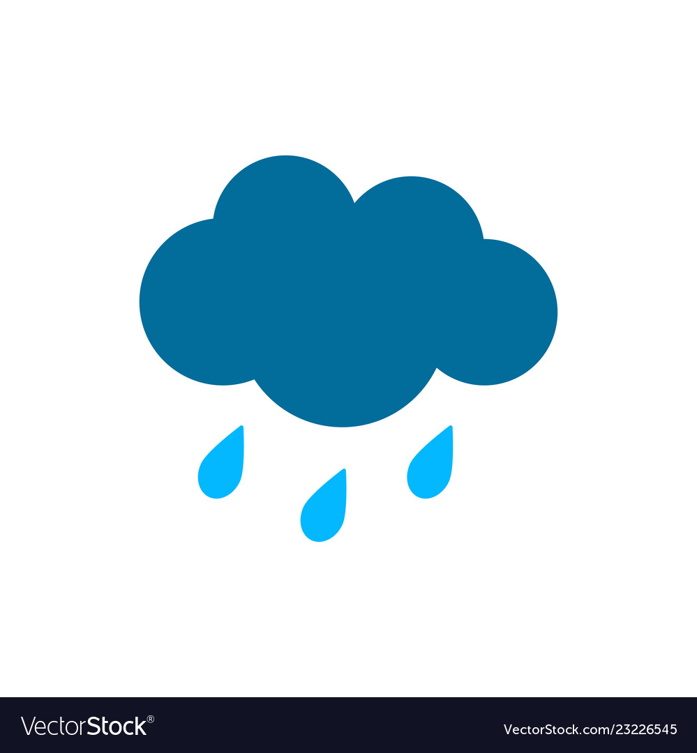 Cloud with rain weather icon