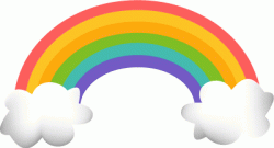 Animated rainbow clipart.