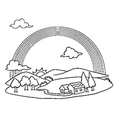 Rainbow coloring pages.