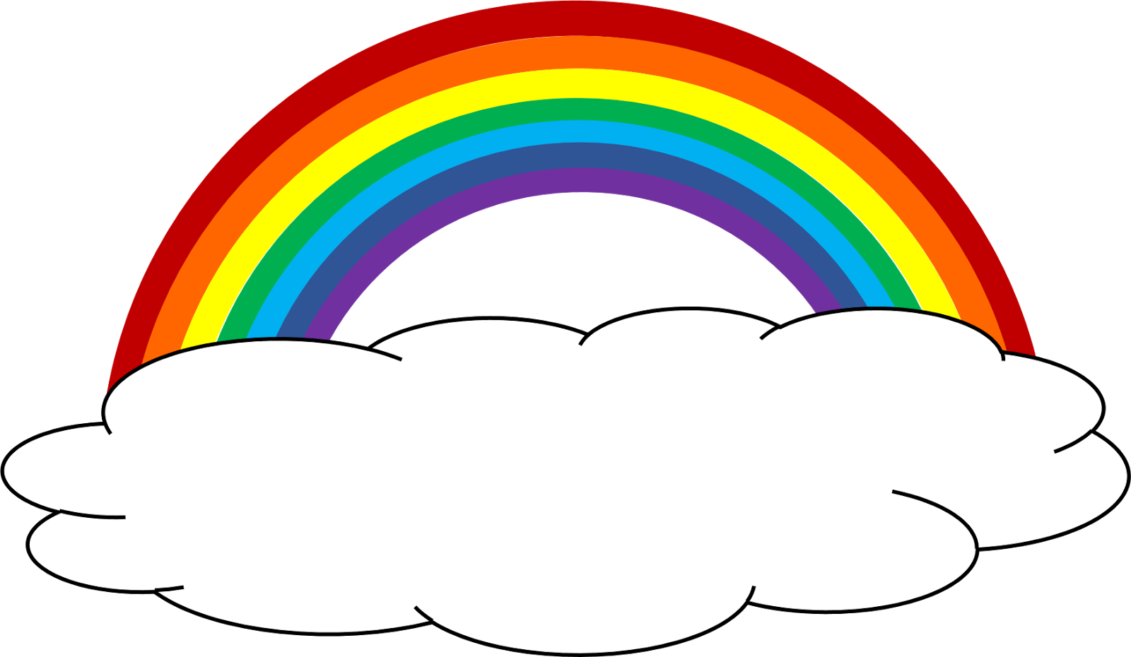 Clouds and rainbow clipart clipartxtras