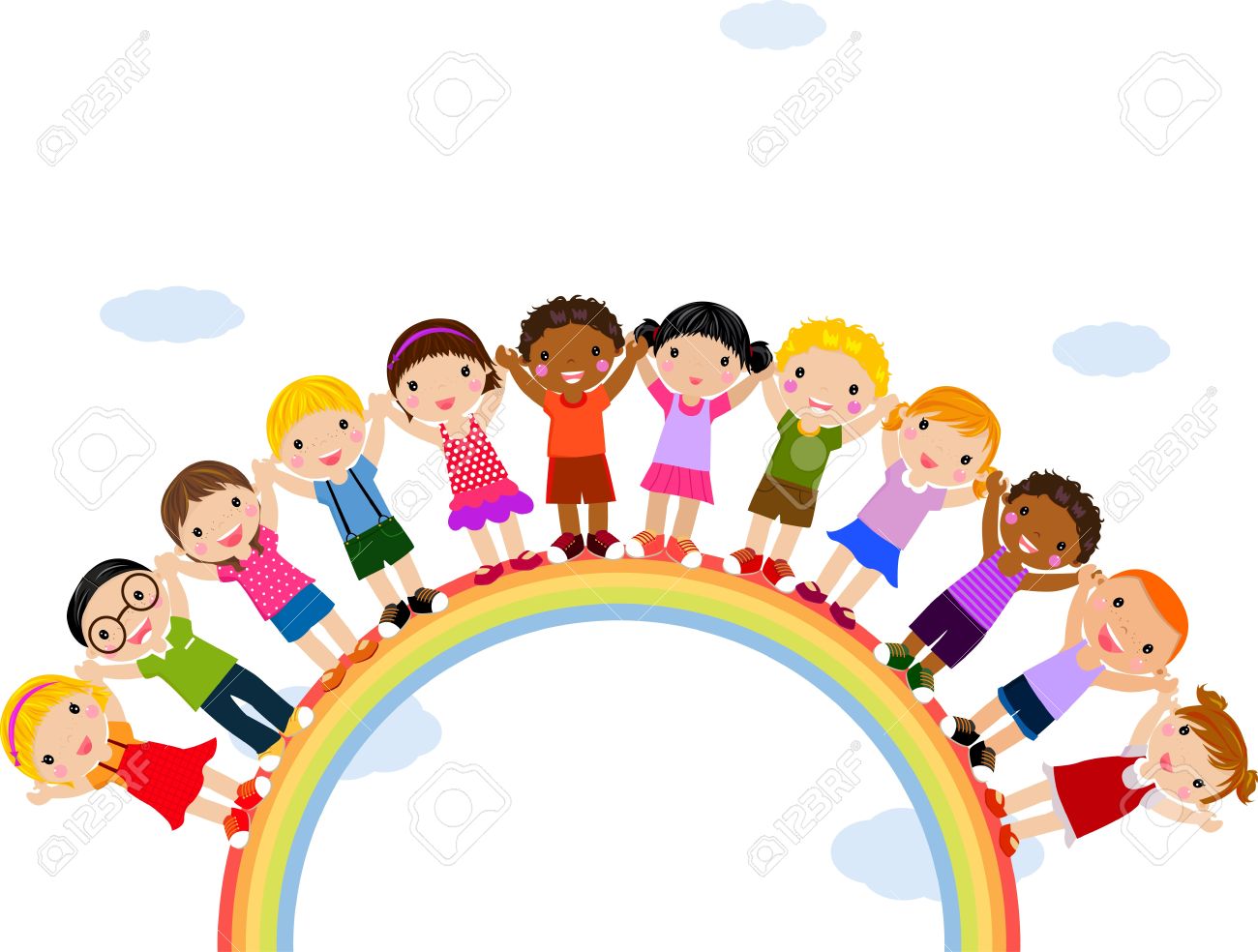 Rainbow clipart for kids