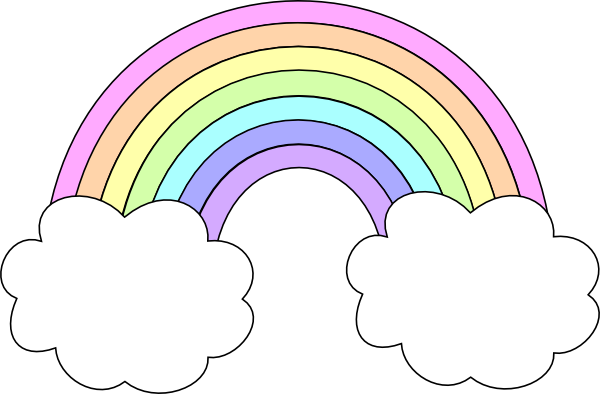 rainbow clipart pastel