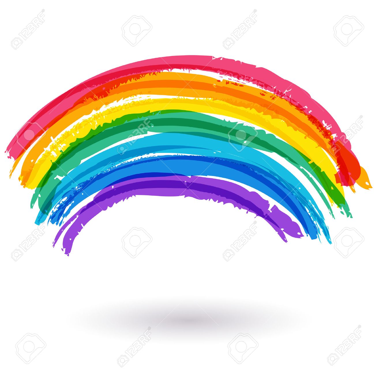Watercolor rainbow clipart