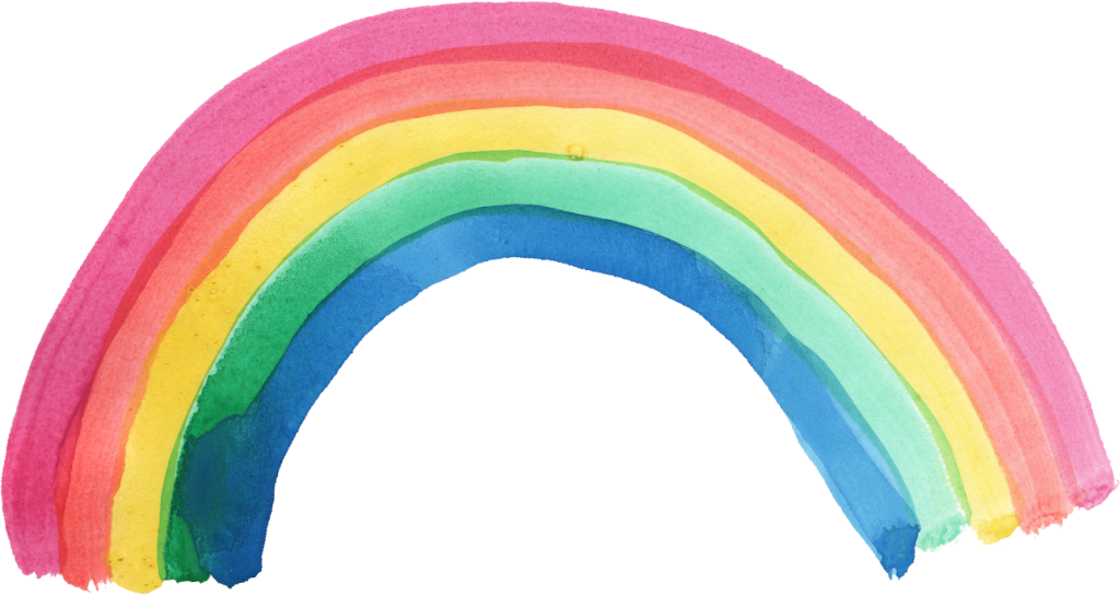 Watercolor rainbow png.