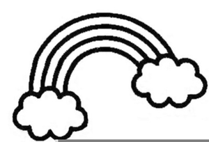 Rainbow Clipart Free Black And White