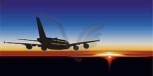 Airbus sunrise vector.