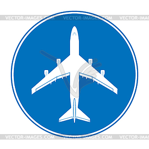 Simple logo or logo with plane