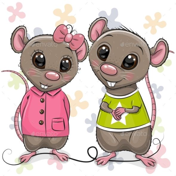 Two Cartoon Rats