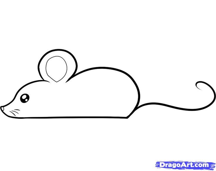 Cute rat drawing.