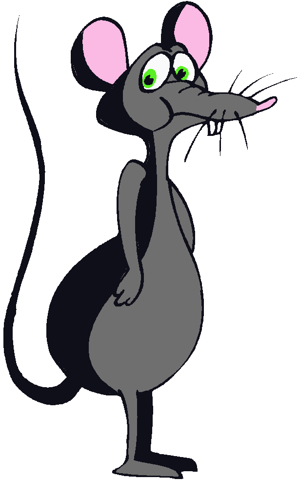 rat clipart grey
