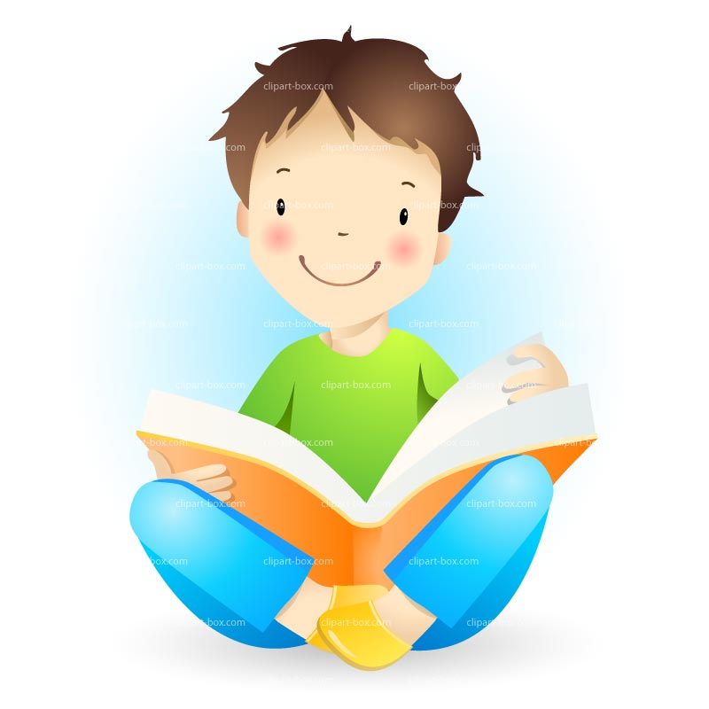 Boy child reading.