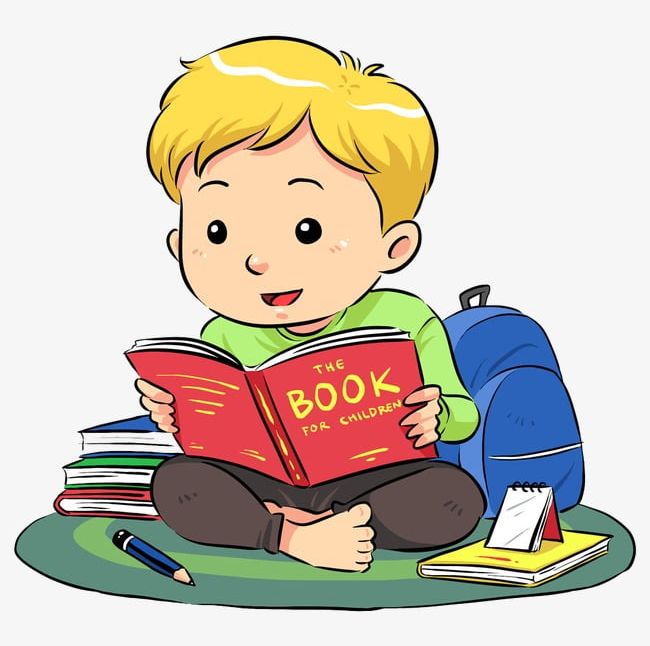 Reading boy png.