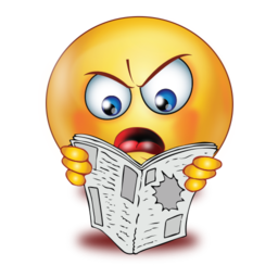 Angry Reading Newspaper Emoji