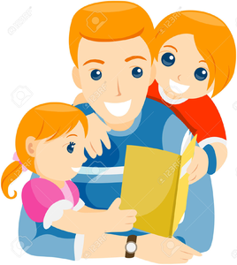 Free Clipart Parent And Child Reading