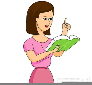 Girl Reading Book Clipart