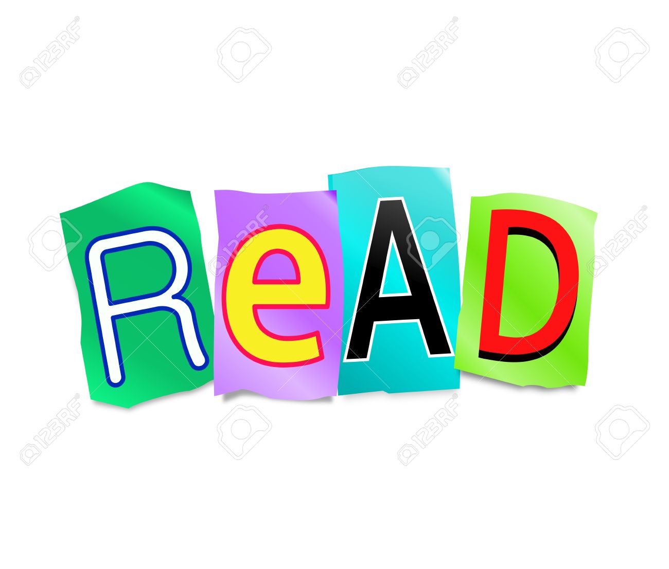 Reading Words Clipart