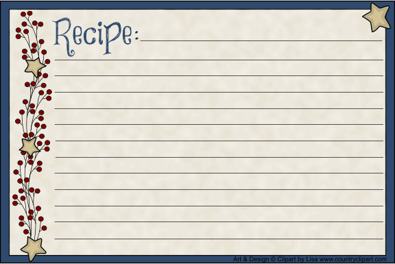 4x6 recipe card template