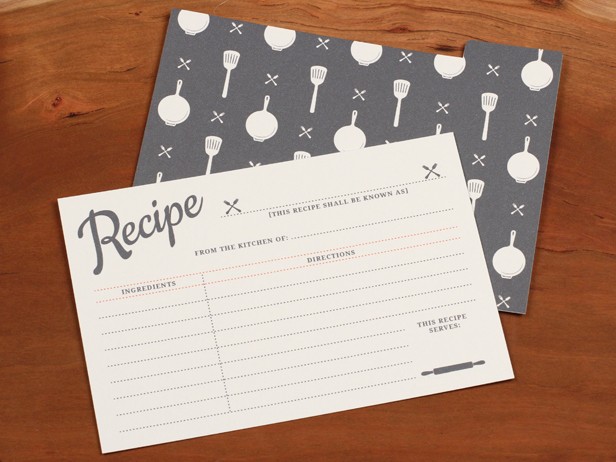 Printable Recipe Cards PDF, Instant Download Templates