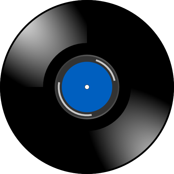 Blue Record Clip Art at Clker