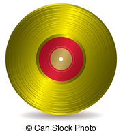 Gold record clipart.